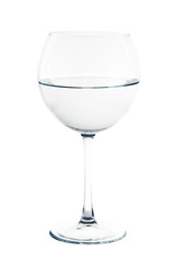 Glass with water, isolated on white