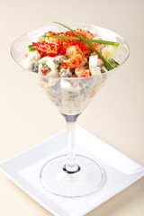 salad with shrimps