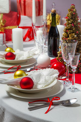 Christmas dinner was ready to serve on