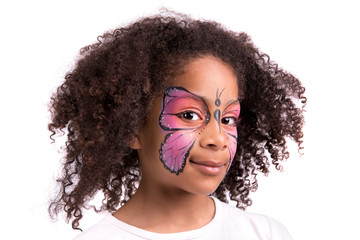 Face painting, butterfly