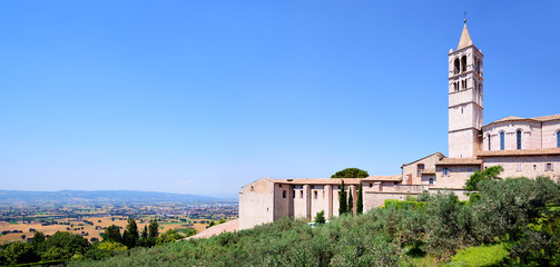 Fototapeta na wymiar View of Assisi, Umbria, Italy