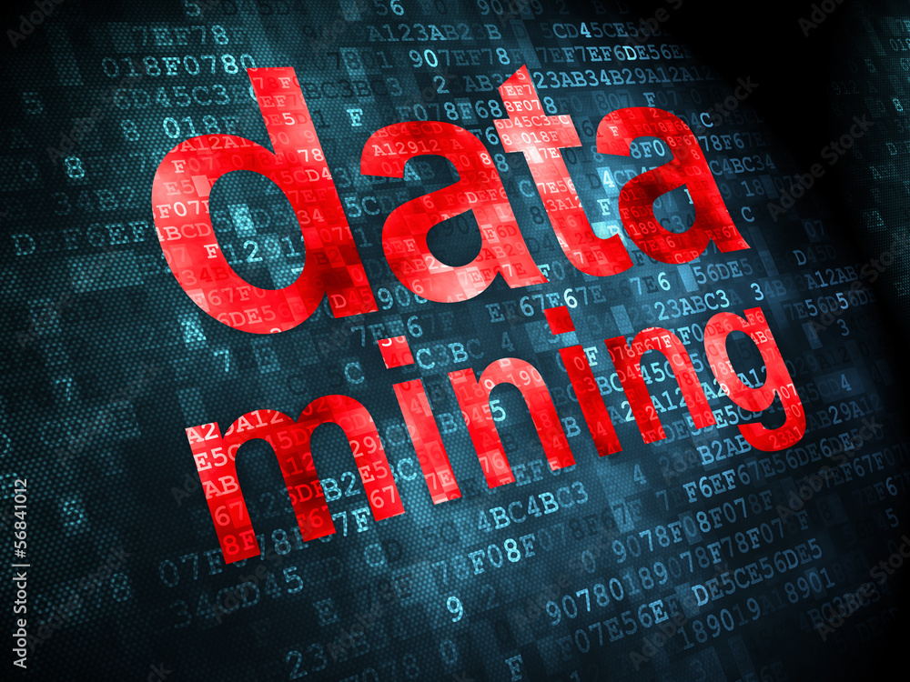 Poster information concept: data mining on digital background