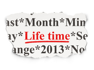 Fototapeta premium Time concept: Life Time on Paper background