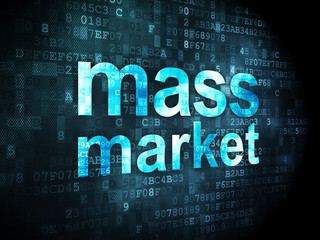 Fototapeta premium Advertising concept: Mass Market on digital background
