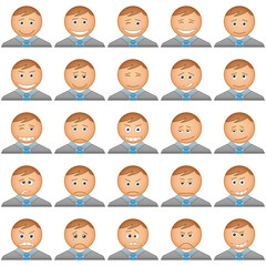 Office smilies icons, set