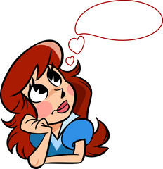 girl dreaming of love