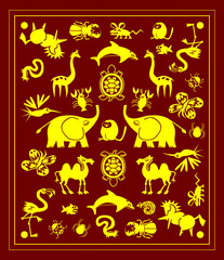 Obraz premium rug with animals