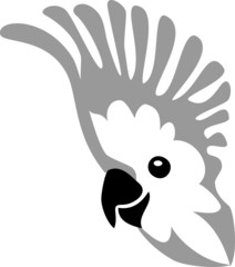 stylized cockatoo head