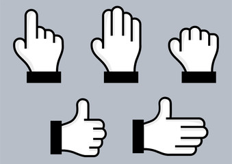 hand icons set