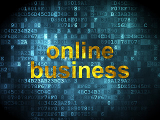 Obraz premium Finance concept: Online Business on digital background