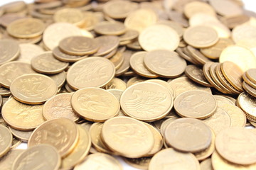 Pile of gold coins
