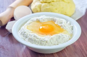 flour and eggs