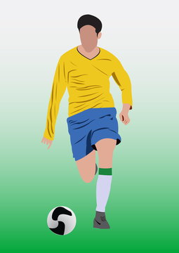 Soccer player. Football player. Vector illustration