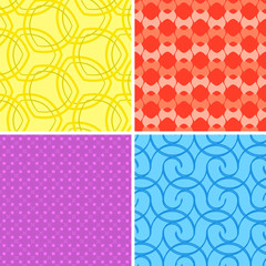 Colorful seamless patterns - repeating wallpaper