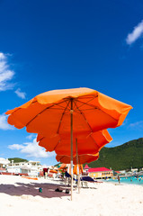 Beautiful beach in Philipsburg, Saint Martin, Carribean Islands