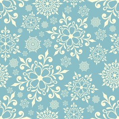 Fototapeta na wymiar Christmas background with snowflakes. Seamless pattern.
