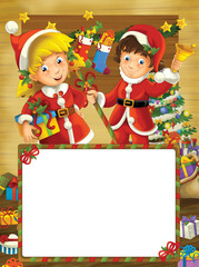 Obraz na płótnie Canvas Christmas frame - border