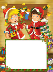 Obraz na płótnie Canvas Christmas frame - border