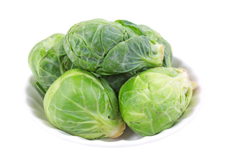 Obraz premium Bowl of fresh Brussels sprouts