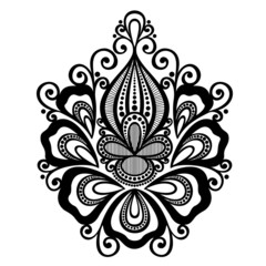 Beautiful Decorative Flower (Vector), Patterned design