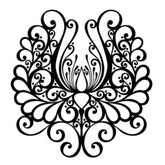 Beautiful Decorative Flower (Vector), Patterned design