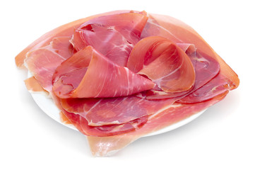 spanish serrano ham served as tapas