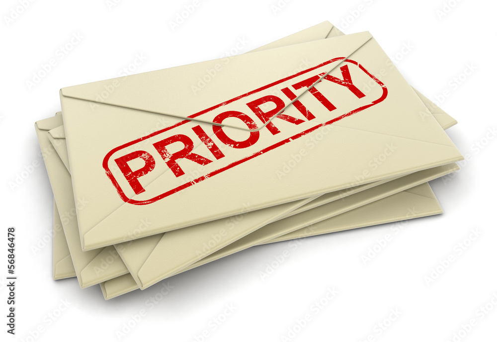 Poster priority letters (clipping path included)