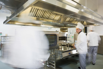 Team of chefs working in a kitchen