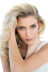Naklejka premium Sexy blonde model looking at camera