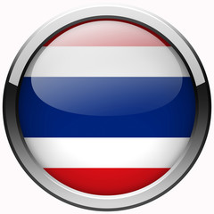 thailand flag gel metal isolated button