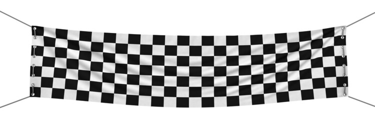 Checkered Banner (clipping path included)