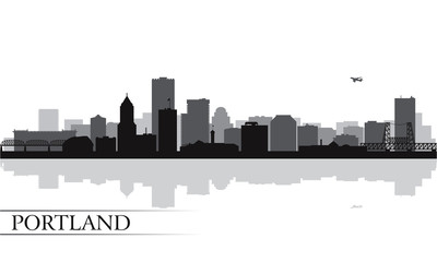 Portland city skyline silhouette background - 56850628