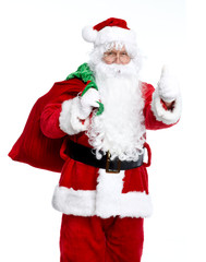 Santa Claus isolated on white.