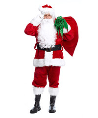Santa Claus isolated on white.