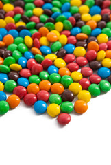 Fototapeta na wymiar Colored candy on white background