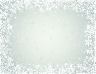 grey background with snowflakes, vector