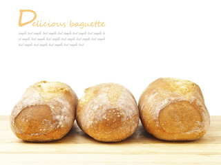 baguette on wood