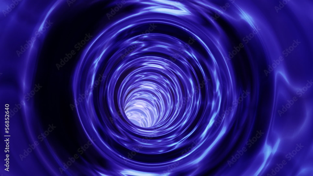 Poster animated wormhole through cosmic space loop