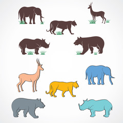creative sketch animal design stock vector