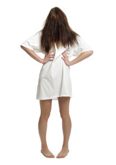 Zombie girl isolated