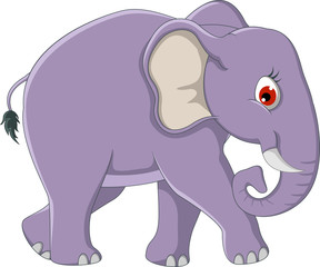 cute elephant cartoon walking