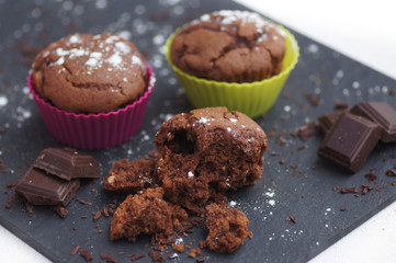 muffins au chocolat en miettes 1