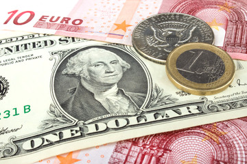 Dollar und Eurowährung