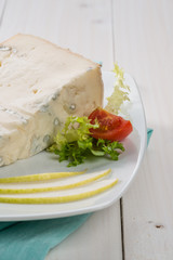 Gorgonzola, typical italian cheese, close-up