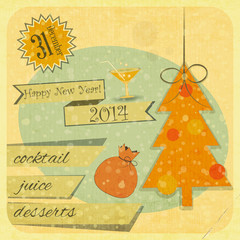 Retro New Years Card