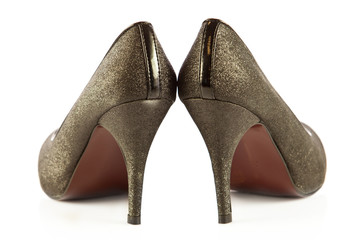 high heel women shoes on white background