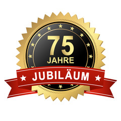 Button mit Banner - Jubiläum 75 Jahre