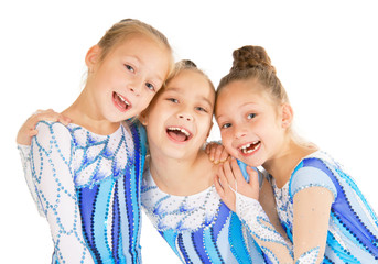 Little beautiful gymnasts