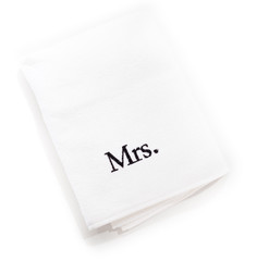 mrs white towels isolated on a white background