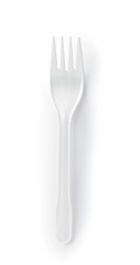 disposable fork isolated on a white background